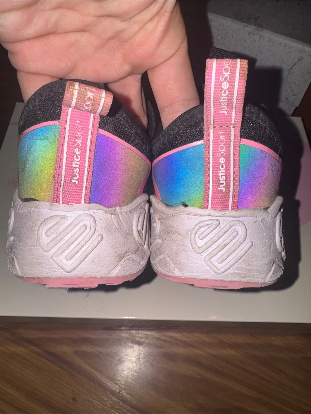 Kids Justice Sport Sneaker, girls size 1. Slip on shoes and easy to wear! Comfy!
